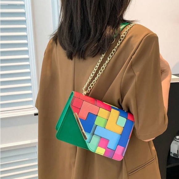 Color Block Crossbody Bag - Picture 2 of 5